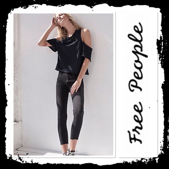 Free People Denim - NWOT Free People Reagan Button Front Jeans